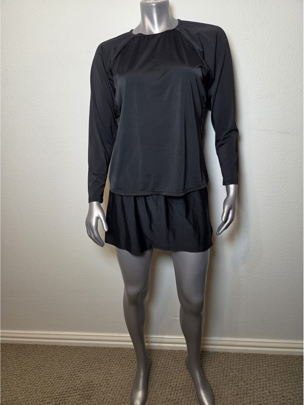 Set Of CROFT&Barrow Women's Swim Cover Short L + Avia Swim Top BLACK Size XL